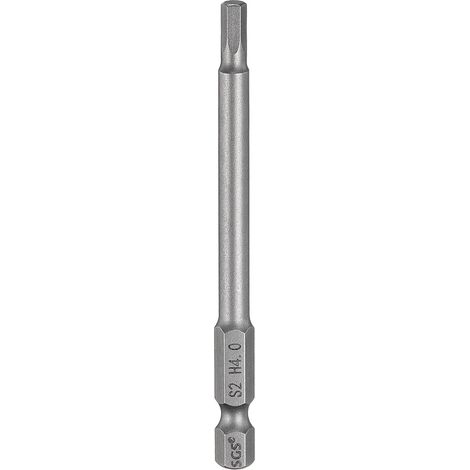 Embout de Tournevis Hexagonal 4mm Métrique Pointe Plate 1/4" Tige Hexagonale 100mm (4") Longue Magnétique Embouts de Tournevis à Douille Hexagonale (1/5)