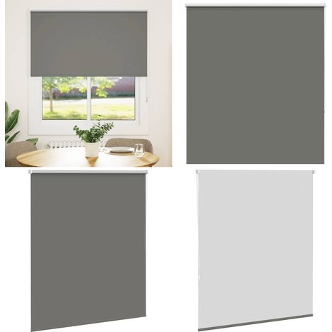 vidaXL Verdunkelungsrollo Grau 125x130cm Stoffbreite 121,6cm Polyester (1/5)