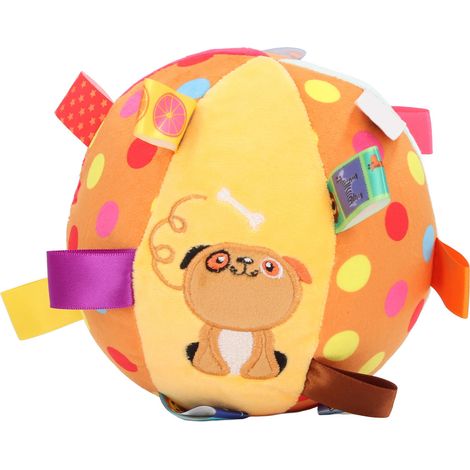 Jouet Football en Peluche pour Chien - Ballon de Soccer Interactif avec Lanière pour Chiot, Anti-Ennui Type 1 (1/5)