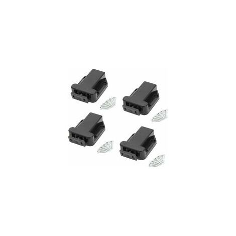 Black-Touch-Entriegelungsriegel für Schrank, 4 Stück, Schranktür, Schrankriegel für Schränke, Touch-Riegel mit Schrauben, Schrank, Möbeltür, Schrank, Touch-Riegel, Schwarz (1/5)