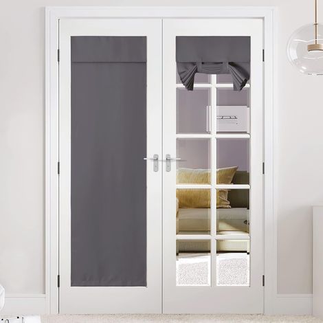 occultants pour porte-fenêtre, stores isolants thermiques pour plus d'intimité, faciles installer, porte gris, 66 cm 183 cm, 1 panneau. Rideaux verre (1/5)