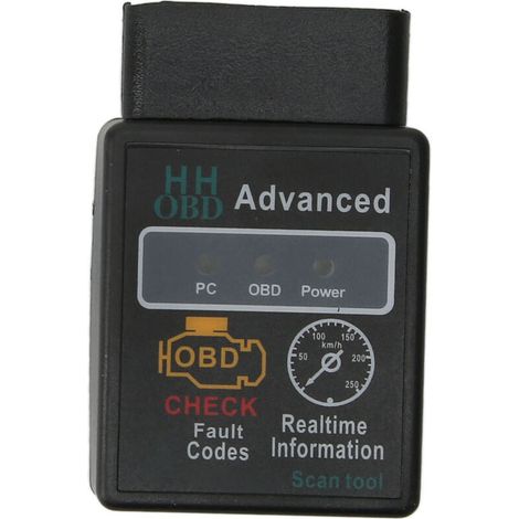 Herramienta de diagnóstico automotriz OBD2, lector de códigos de falla Bluetooth, detección de presión de combustible, lectura de códigos de falla, HH OBD V2.1-Crezuo-Crezuo