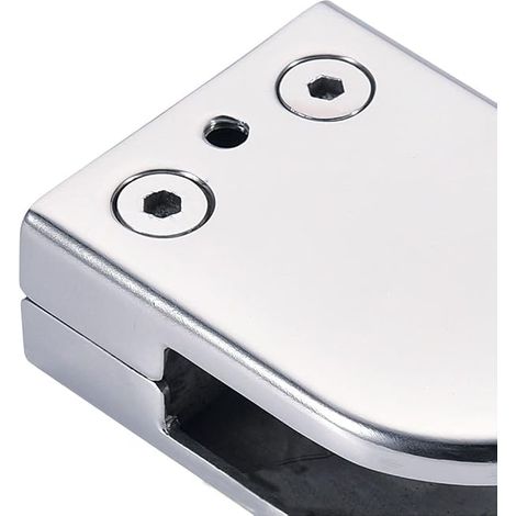 Collier de Fixation Verre Inox 304 - Support à Bec de Poisson sans Perçage pour Garde-Corps d'Escalier, Fixation Invisible pour Vitrage (15-20 mm) (1/3)