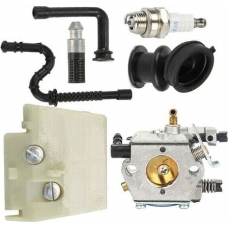 Kit carburateur compatible Stihl 026, MS240, MS260 – Walbro WT-194, haute qualité, durable, avec filtre à air et bougie (1/4)