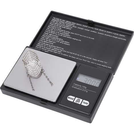 Balance de poche compacte avec affichage numérique LED précis pour bijoux en or, argent et diamants (100 g/0,01 g) (1/5)