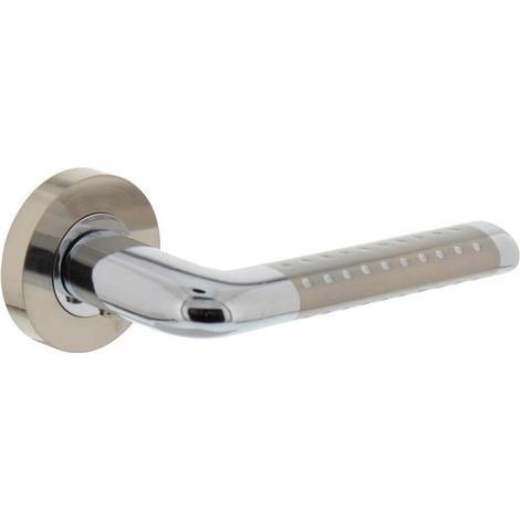 Poignée de porte classique Marion chrome sur rosace - 0016.168402 (1/3)