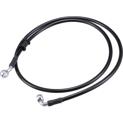 AN3 M10 Voiture Hydraulique Frein Conduite Huile Tuyau Raccord 28° 90° Noir 120cm (1/5)