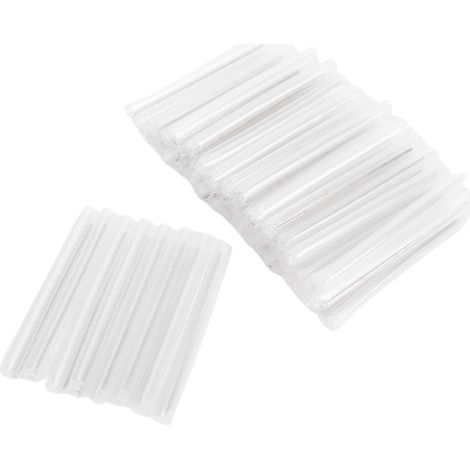 200 gaines thermorétractables transparentes pour fibres optiques, manchons de fusion avec aiguille en acier unique, 60 x 5 x 3,8 mm (1/5)