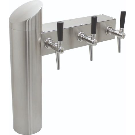 Schanksäule Bierzapfsäule Modell RJ6 CNS Mat Professionnelle Robuste Acier Inoxydable Hauteur 550 mm Largeur 510 mm pour Bar et Gastronomie Idéale (1/2)