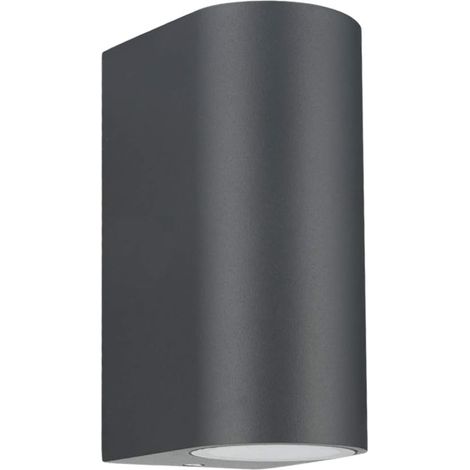 Appliques Exterieur, Gris Anthracite GU10 Up Down Exterieur Appliques Electriques, IP44 Etanche Aluminium Appliques de Jardin Alimentation Secteur pour Patio, Terrasse, Jardin, Balcon, Porche, Garage
