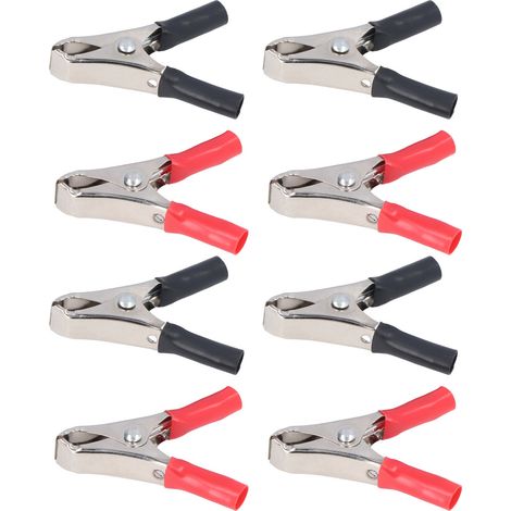 Kit de 50 pinces crocodiles isolées pour câbles de batterie 10 A, pour équipements de test. (1/5)