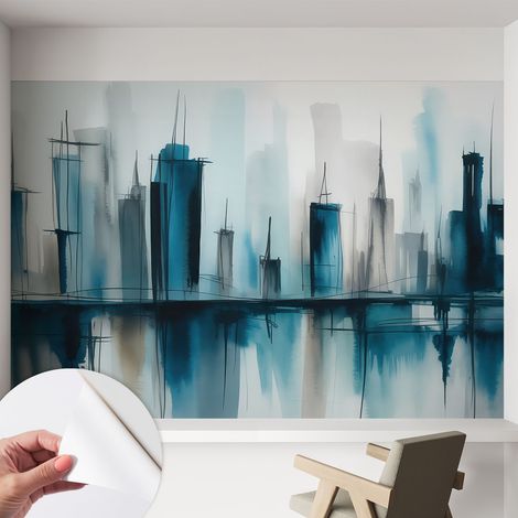 Selbstklebend Tapete - abwaschbar - Raumgestaltung Schlafzimmer Wohnzimmer Tapete Stadtlandschaften 152x104 cm (1/5)