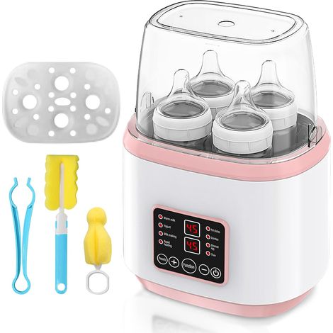 8-in-1 Flaschenwärmer, Schnellsterilisator für Flaschen, Flaschenwärmer, Flaschenwärmer, Flaschenwärmer, Flaschenwärmer, Schnellflaschenwärmer, Auftaufunktion, BPA-frei, mit (1/5)