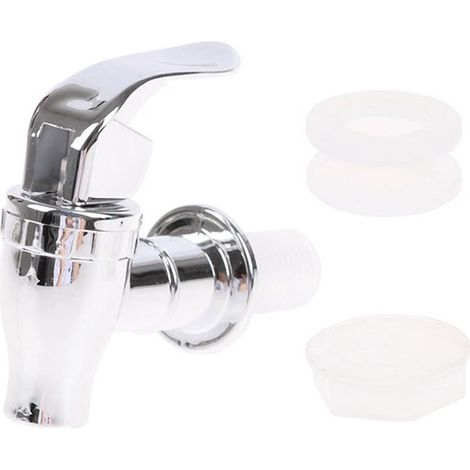Robinet distributeur de boissons 17 mm, robinet de rechange pour fontaine à boissons, vin, bière et jus, accessoire pour fêtes et barbecue, argent (1/5)