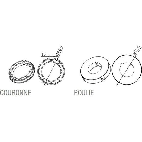Adaptateur rond 133 x 2mm CAME 001YK9102