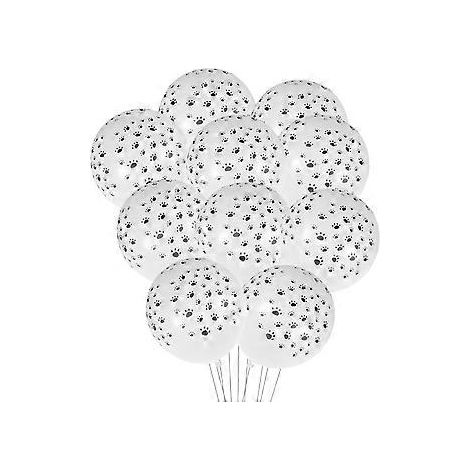 Lot de 10 ballons en latex de 30 cm (12 pouces) avec empreintes de pattes de chien, ballons de fête gonflables pour baby shower, anniversaire d'enfant (1/2)