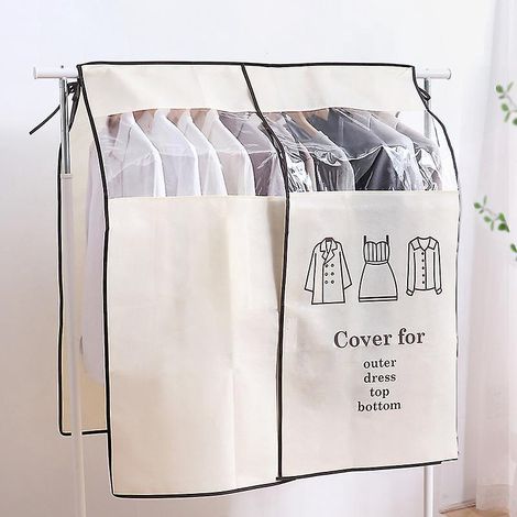 housse Protge Housses De Vtements 120  120cm Beige Housse De Anti-poussire Protection Portant Universelle Garment Covers Pour Tringle  Vtements (1/5)