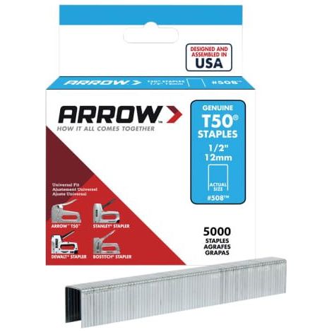 T50 Staples 12mm (1/2in) Bulk Pack 5000 ARRT5012IP