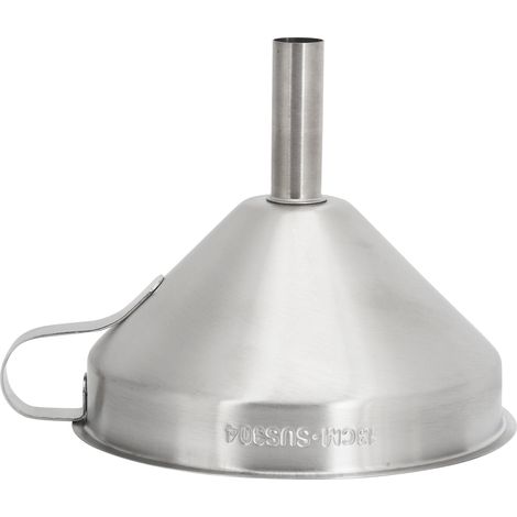 Entonnoir de cuisine en acier inoxydable 304 avec filtre, diamètre d'ouverture 13 cm, pour transfert de liquides et ingrédients secs (1/5)