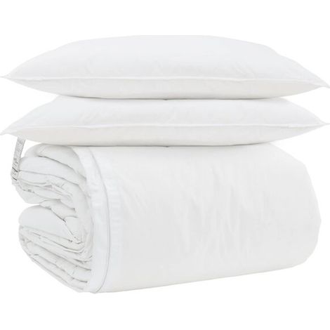 Ensemble trois pièces housse de couette et taie d'oreiller en duvet de canard blanc (1/5)