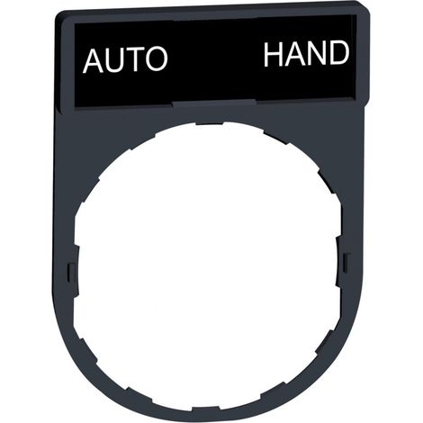 Porte étiquette noir rouge Ø 22mm + étiquette pour commande & signalisation Harmony XB4 XB5 Schneider (1/3)