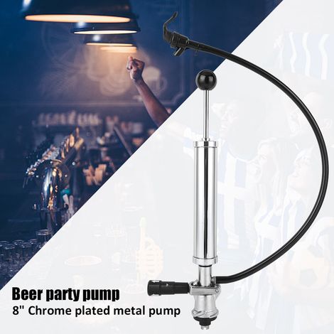 Tireuse à Bière Pression 20 cm Acier Inoxydable Chrome Robinet Fût Fête Pique-Nique Pompe à Bière Robinet Tireuse Fût (1/5)
