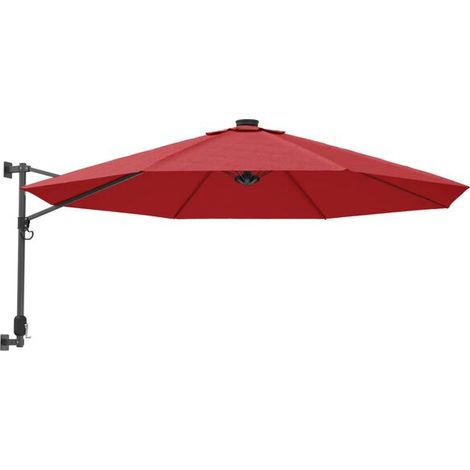 Parasol mural rouge vif, 290 cm (1/2)