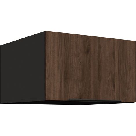 Aufsatzschrank Hochschrank 60 cm Küche MONZA Okapi Nußbaum Küchenzeile (1/5)