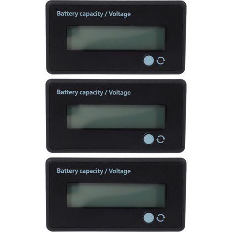 misuratori di batteria da 12 V, 24 V, 36 V, 48 V, monitor di scarica per batterie al piombo e agli ioni di litio