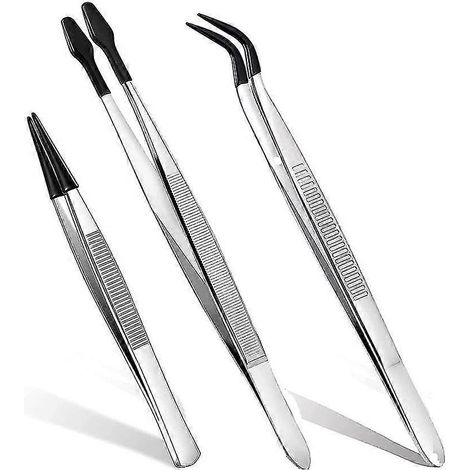 3 Stück Rs mit Gummispitze, 6 Zoll gerade flache Rs, 6 Zoll gebogene Spitze Rs 4,7 Zoll Spitze (1/5)