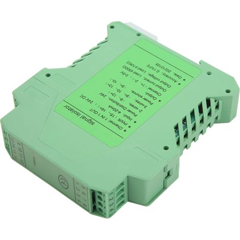 Module de conditionnement de signal anti-interférences 24 V, isolateur de signal de courant continu 1 entrée 1 sortie 4-20 mA pour détection PLC (1/5)