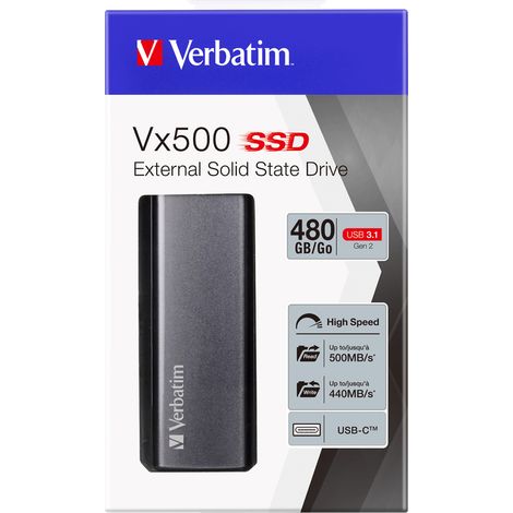 VERBATIM USB3.1 SSD Vx500, 480 Go