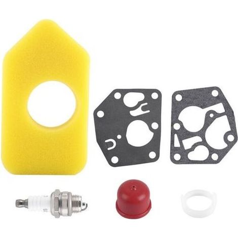 Le kit de joint de diaphragme de carburateur, filtre à air et bougie d'allumage est compatible avec de nombreux petits moteurs Briggs & Stratton.