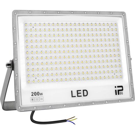Projecteur LED Extérieur 200W,6500K Blanc Froid,20000LM Super Lumineux,IP66 Étanche, 242 LEDs,Spot Extérieur pour Jardin, Cour, Garage, Allée, Atelier, Couloir et Éclairage de Sécurité (1/5)