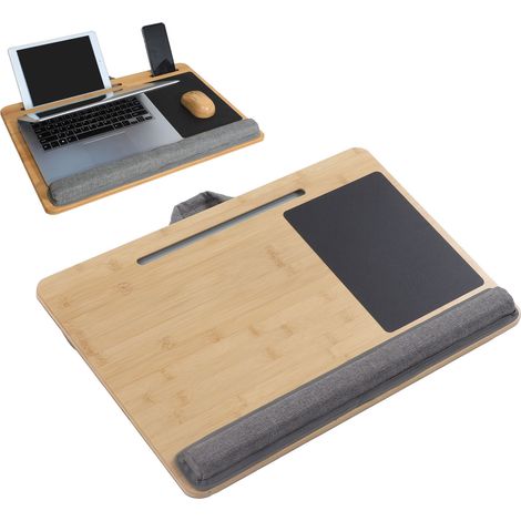 Tablette pour Ordinateur Portable Ergonomique avec Coussin, Bureau de Lit Léger pour Adulte et Enfant