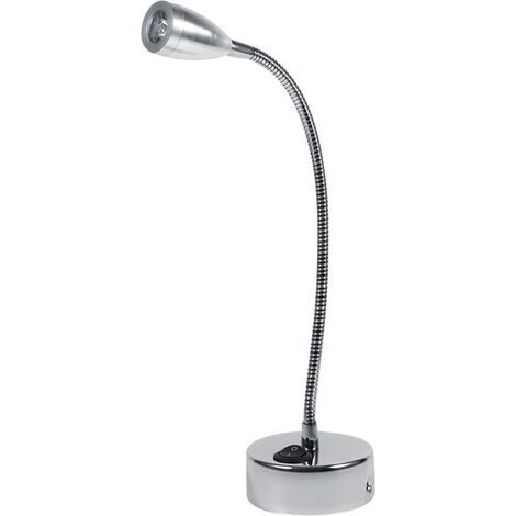 Flexible silberne LED-Wandleuchten mit Schwanenhals für Schlafzimmer, Leselampe, warmweiß (Typ 2) (1/5)