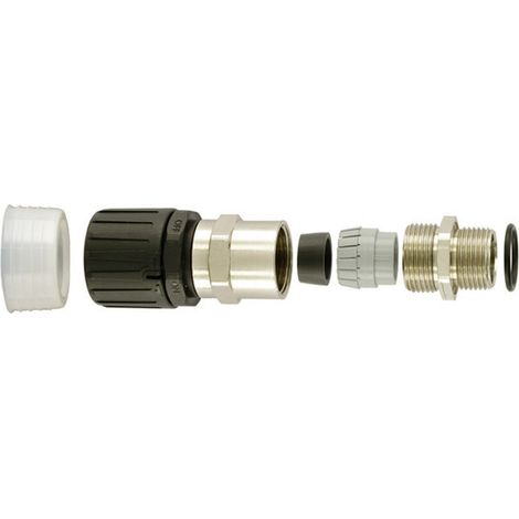 HellermannTyton 166-22100 HGL13-SCG-M16 Schlauchverschraubung Schwarz  9.80 mm Gerade 1 St.