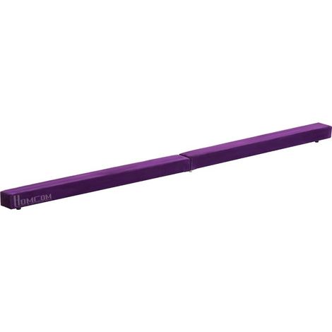 Poutre d'équilibre pliable, antidérapante, revêtement en daim, bois robuste, 210 x 10 x 6,5 cm, violette (1/5)