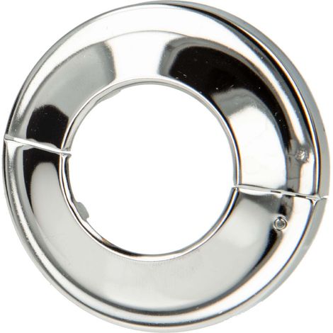 tecuro Scharnierrosette Ø 35 mm x Ø 68 mm x 12 mm - Messing verchromt (1/4)