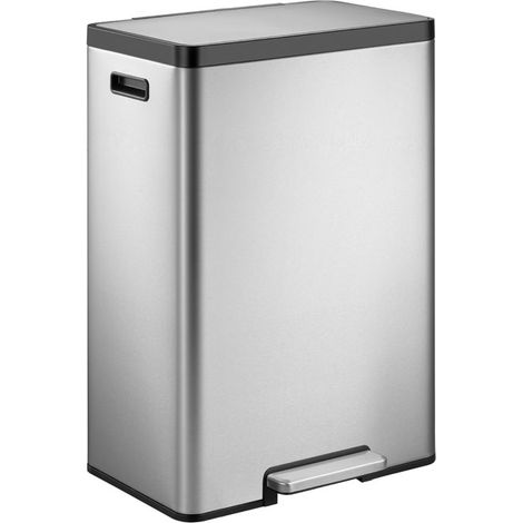EKO - Poubelle à pédale Ecocasa 2 30 litres - Stainless Steel Plastic - inox mat