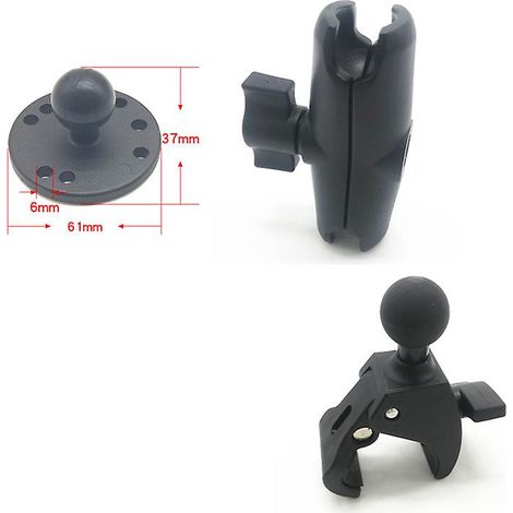 Support Tough-claw avec bras à double rotule et adaptateur de base rond pour Garmin (1/2)