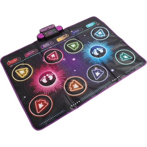 Tapis de danse électronique avec musique intégrée, manette de jeu de danse interactive pour deux joueurs, idéale pour une utilisation à domicile.