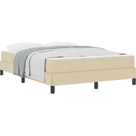 Maison Exclusive - Letto a molle con materasso Crema 160 x 200 cm Tessuto