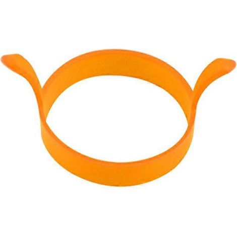 Silikon-Kochform, Eierringform, antihaftbeschichtet, hitzebeständig, Küchenhelfer zum Zubereiten von Spiegeleiern und Pfannkuchen (Orange)-12.50X8.50X4.50CM-Orange (1/2)