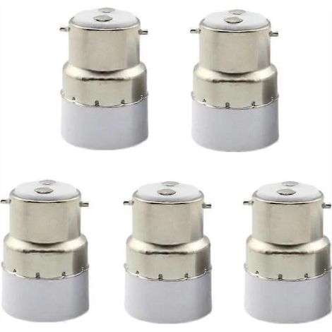 Adaptateur de douille B22 vers E14 pour ampoule. Permet de convertir une douille B22 en douille E14 standard. (1/3)
