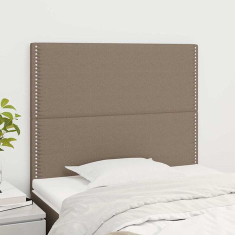 vidaXL Cabecero de cama gris topo 90x5x118/128 cm Tela (1/5)