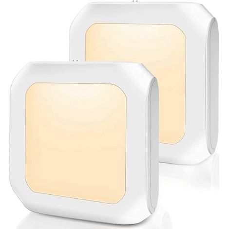 LED Night Lights Plug Into Wall, 2Pcs Plug-in LED Night Lights with Auto Dusk to Dawn Sensor, Adjustable Warm White (1/5)