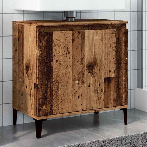 Waschbeckenunterschrank Altholz-Optik 58x33x60 cm Holzwerkstoff