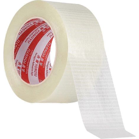Ruban adhésif en fibre de verre, ruban de cerclage renforcé par filament, ruban d'expédition, ruban résistant à la chaleur, rubans d'emballage, ruban de scellage-25mm 25 Meters (1/5)
