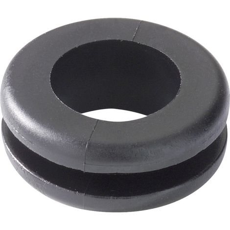 HellermannTyton HV1208-PVC-BK-M1 Kabeldurchführung   Klemm-Ø (max.) 8 mm Plattenstärke (max.) 1.5 mm